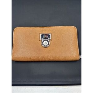 MICHAEL‎ KORS Jet Set Travel Large Saffiano Leather Zip Around Wallet Brown